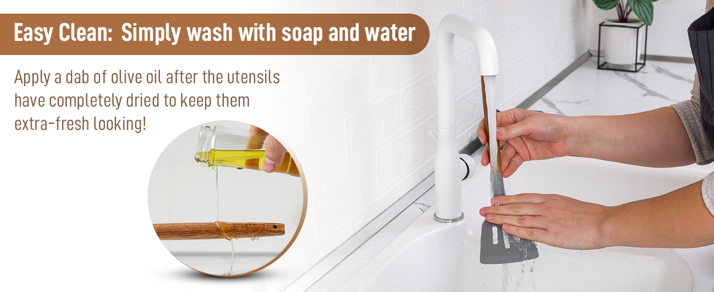 Zulay Kitchen Utensils Set Non-Stick Silicone Cooking Utensils Set with Authentic Acacia Wood Handles - 5 Piece Silicone Utensil Set - Kitchen Utensils Set with 464°F Heat Resistance - Gray