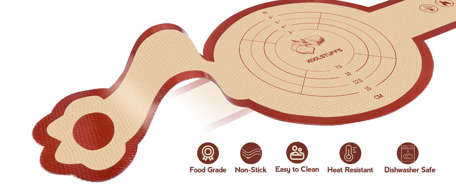 Silicone Sourdough Bread Sling Mat for Dutch Oven, 2 Pack Non-Stick & Easy Clean Reusable sourdough mat, Easy and Stable to Transfer Sourdough Bread, Round