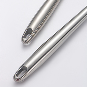 304 Stainlss Steel Kitchen Utensils Set, 12 Pcs Long Metal Cooking Utensil Gadgets Tools Set with Spatula, Ladle, Spoon, Ladle, Skimmer, Tunner, Pasta Server, Tongs(Silver, Dishwasher Safe)