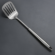 304 Stainlss Steel Kitchen Utensils Set, 12 Pcs Long Metal Cooking Utensil Gadgets Tools Set with Spatula, Ladle, Spoon, Ladle, Skimmer, Tunner, Pasta Server, Tongs(Silver, Dishwasher Safe)