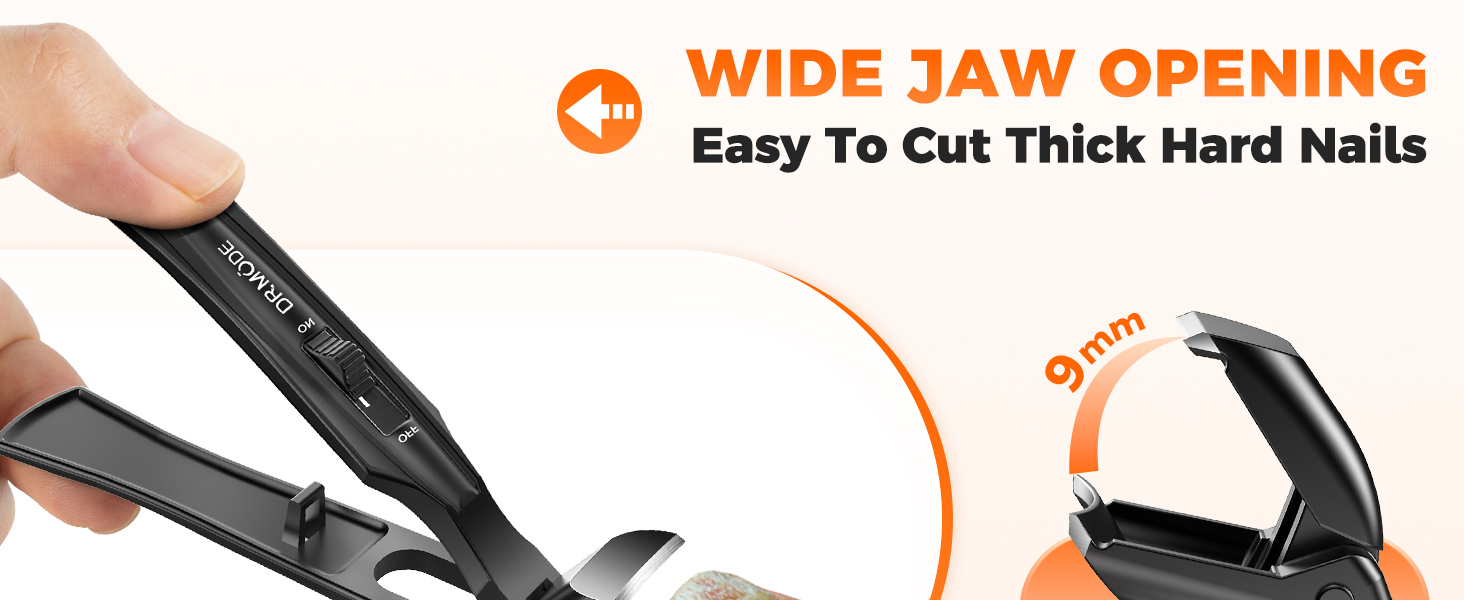 Toenail Clippers for Seniors Thick Toenails, Upgrade Angled Head Large Toe Nail Clippers for Men with Wide Jaw Opening, Sharp Heavy Duty Fingernail Clipper Cutter with Catcher Long Handle -Black