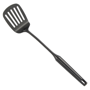 304 Stainlss Steel Matte Kitchen Utensils Set, 11 Pcs Long Metal Cooking Utensil Gadgets Tools Set with Spatula, Ladle, Spoon, Ladle, Skimmer, Tunner, Pasta Server, Tongs(Black, Dishwasher Safe)