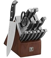 HENCKELS Premium Quality Statement 15-Piece Knife Set with Block and Knife Sharpener, Razor-Sharp, German Engineered Knife Informed by over 100 Years of Masterful Knife Making, Black Block