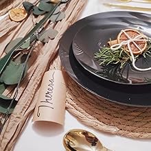 Round Woven Placemats 12 inch Set of 10 - Boho Rattan Placemats Natural Water Hyacinth Placemat, Farmhouse Weave Place Mats, Rustic Braided Wicker Table Mats for Dining Table,Home,Wedding