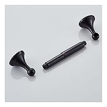 4-Piece Bathroom Hardware Set: Oil-Rubbed Bronze Bathroom Accessory Set, Towel Bars,Towel Ring,Toilet Paper Holder,Robe Hook, Wall Mounted,Optional Install Longer or Shorter Towel bar