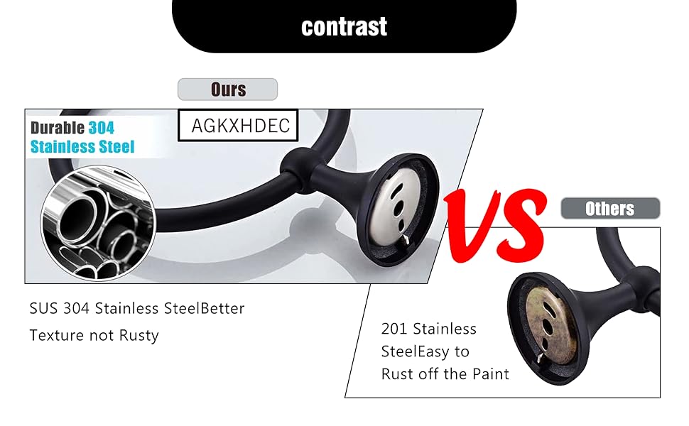 4-Piece Bathroom Hardware Set: Oil-Rubbed Bronze Bathroom Accessory Set, Towel Bars,Towel Ring,Toilet Paper Holder,Robe Hook, Wall Mounted,Optional Install Longer or Shorter Towel bar