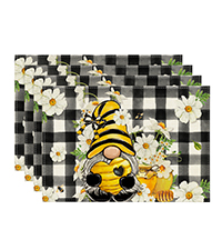 Artoid Mode Blue Birds Flowers Blossom Placemats Set of 4, 12x18 Inch Table Mats for Table Runner Party Kitchen Dining Decoration