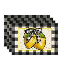 Artoid Mode Blue Birds Flowers Blossom Placemats Set of 4, 12x18 Inch Table Mats for Table Runner Party Kitchen Dining Decoration