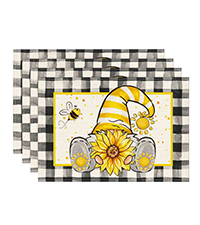 Artoid Mode Blue Birds Flowers Blossom Placemats Set of 4, 12x18 Inch Table Mats for Table Runner Party Kitchen Dining Decoration