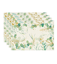 Artoid Mode Blue Birds Flowers Blossom Placemats Set of 4, 12x18 Inch Table Mats for Table Runner Party Kitchen Dining Decoration