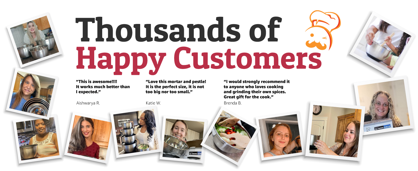 Priority Chef 6Pc Large Mixing Bowls With Lids Set with Non-Slip Bases, Stainless Steel Mixing Bowl Set, 6 Airtight Lids and 3 Graters, Black