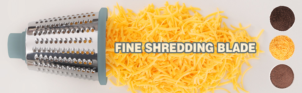 Cheese Grater Cheese Shredder with 3 Interchangeable Blades, Rotary Cheese Grater Manual Vegetable Slicer with Non-slip Suction Base Peanut Nuts Grinder Vegetable Shredder Clear