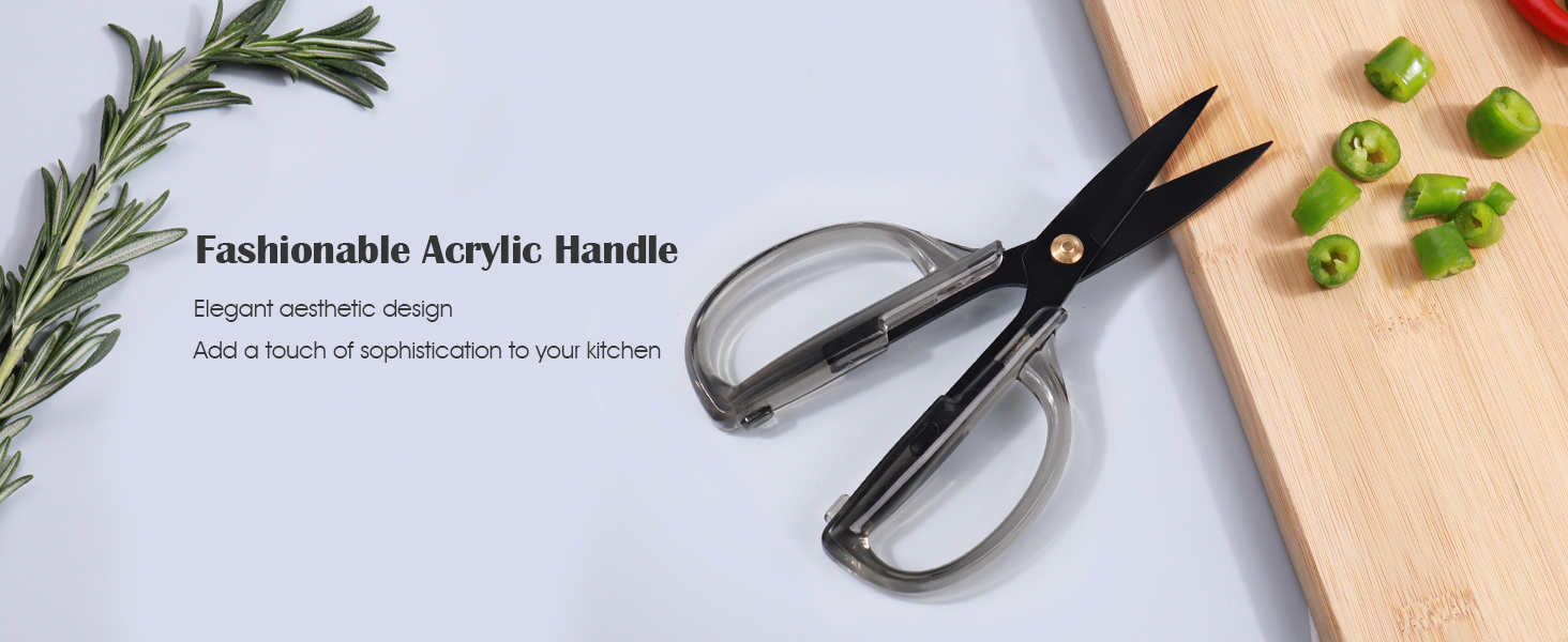Kitchen Shears Scissors&Sharp Scissors, ARCHIKING 7.7inch Cooking Scissor-Meat and Poultry Shears, Dishwasher Safe, Acrylic Handel Scissors All Purpose Stainless Steel Utility Scissor