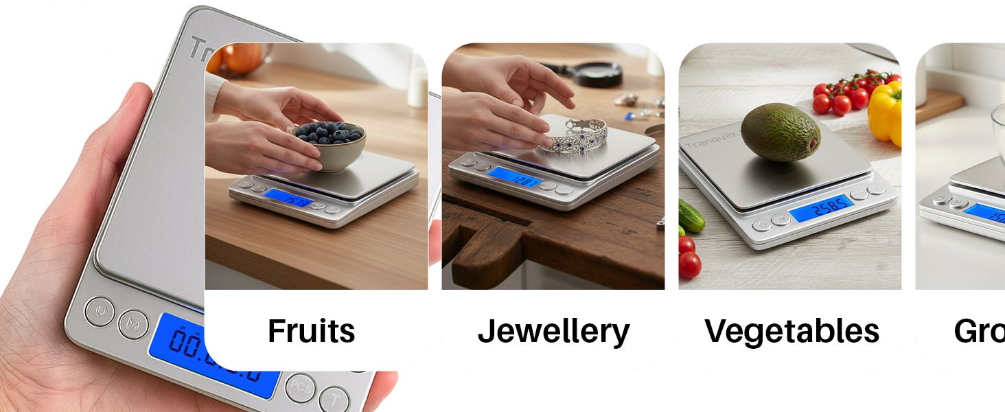 Digital Food Scale for Kitchen (0.1g-3kg)