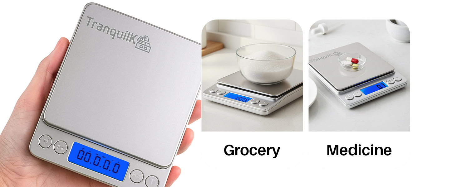 Digital Food Scale for Kitchen (0.1g-3kg)
