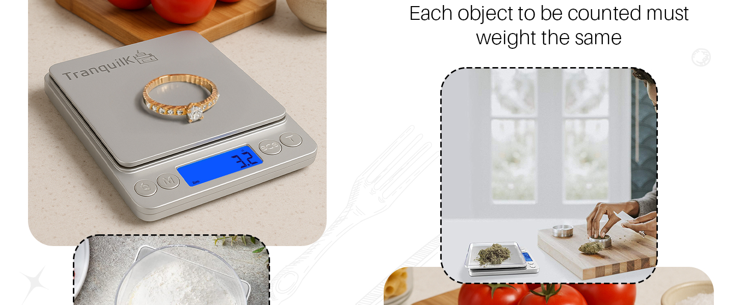 Digital Food Scale for Kitchen (0.1g-3kg)