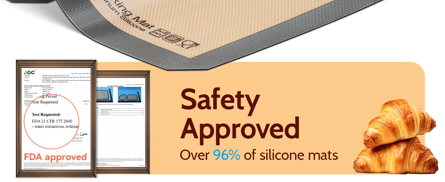 Silicone Baking Mat - Sopito Platinum Silicone - Non-Stick, Food Safe, Reusable Baking Sheet Liner, 5Pcs Set for Half Sheet Size Tray & Quarter Size Tray and 9'' Pizza pan, Grey