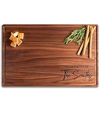 Personalized Cutting Board with Display Stand – Custom Engraved Charcuterie Board, Ideal Gift for Wedding, Housewarming, Bridal Shower, Anniversary, Birthday, Mom & Couples, Valentines Day Gifts
