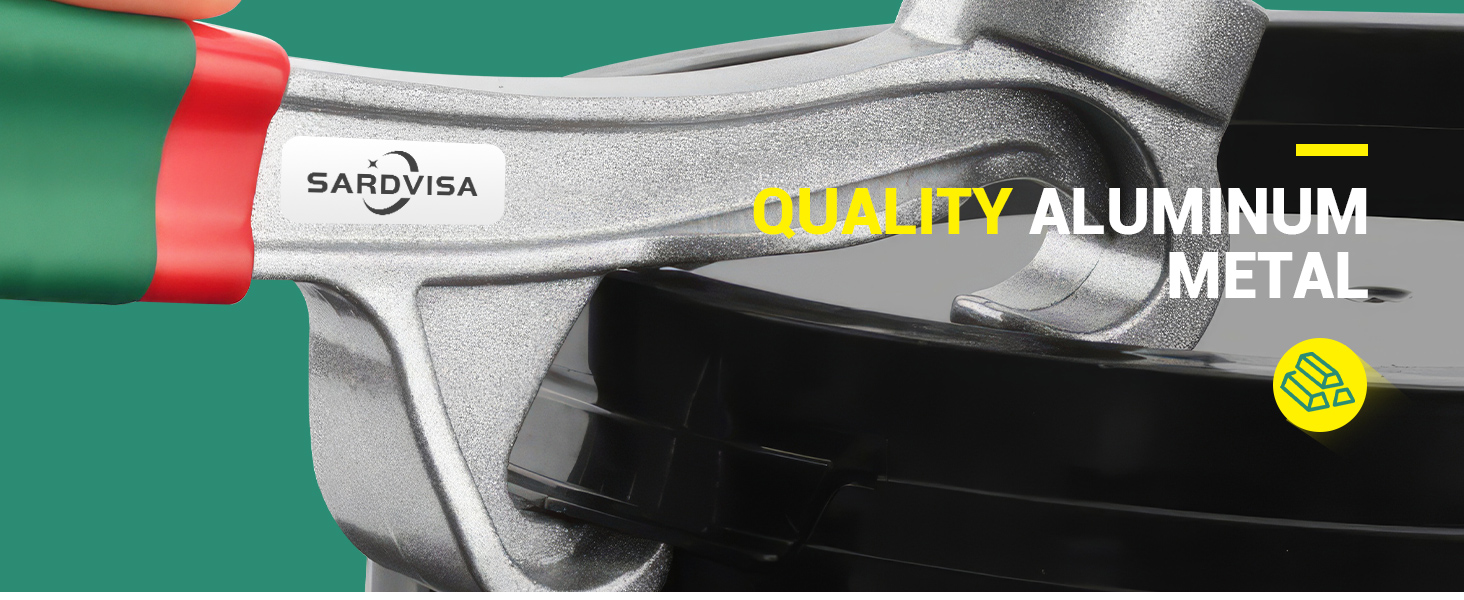 Upgraded Bucket Opener Tool 5 Gallon, 8.5 Inch Aluminum Paint Bucket Lid Opener Wrench with Non-slip Rubber Handle Grip, Metal Can Opener Lid Pail Remover Tool for Home Industrial