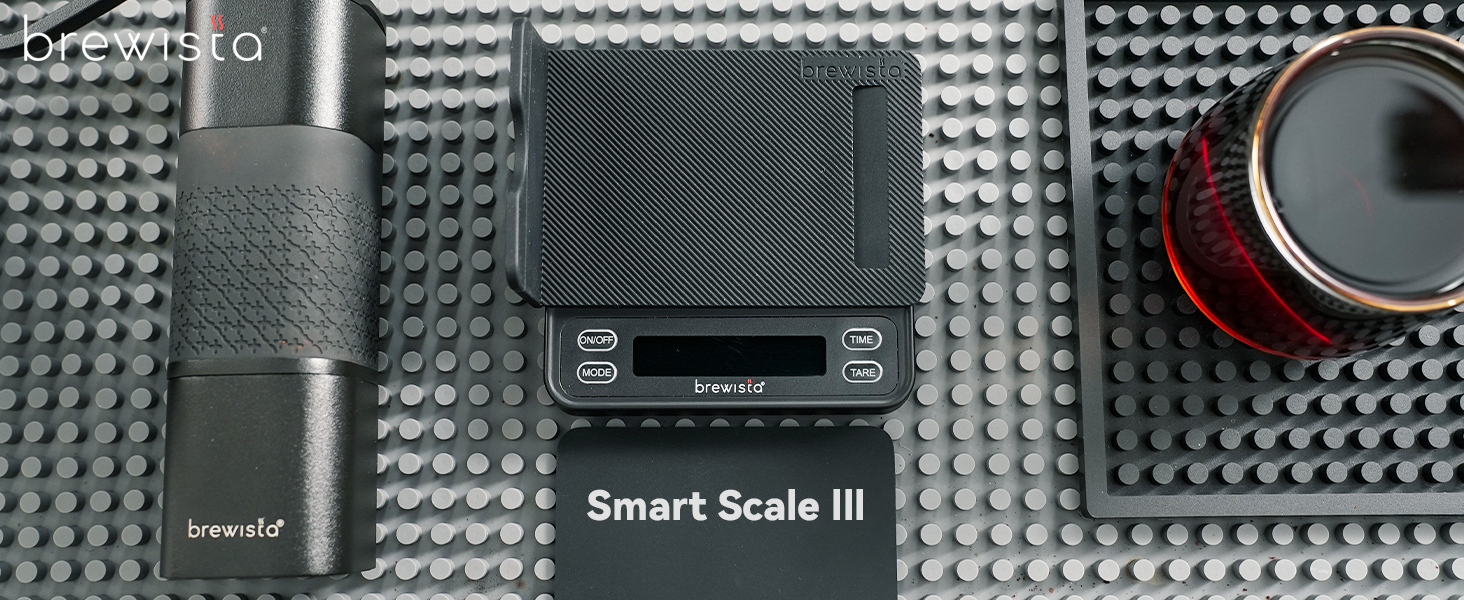 Brewista Smart Coffee Scale III with Timer, 2kg/0.1g High Precision Scale for Espresso and Pour-Over Coffee, Portable Mini Digital Kitchen Scale with Automatic Timing, Rechargeable, 5 Modes