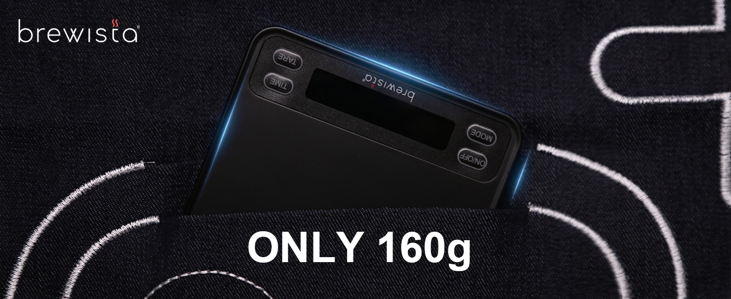 Brewista Smart Coffee Scale III with Timer, 2kg/0.1g High Precision Scale for Espresso and Pour-Over Coffee, Portable Mini Digital Kitchen Scale with Automatic Timing, Rechargeable, 5 Modes