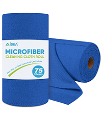 AIDEA Microfiber Cleaning Cloth Roll, Grey 75PK, Reusable Paper Towels Tear Away Cloth, Microfiber Towels for Cars, Wash Cloths, Lint Free Rags for House, Kitchen,Window,Cleaning Supplies 11.5