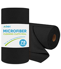 AIDEA Microfiber Cleaning Cloth Roll, Grey 75PK, Reusable Paper Towels Tear Away Cloth, Microfiber Towels for Cars, Wash Cloths, Lint Free Rags for House, Kitchen,Window,Cleaning Supplies 11.5