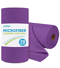 AIDEA Microfiber Cleaning Cloth Roll, Grey 75PK, Reusable Paper Towels Tear Away Cloth, Microfiber Towels for Cars, Wash Cloths, Lint Free Rags for House, Kitchen,Window,Cleaning Supplies 11.5