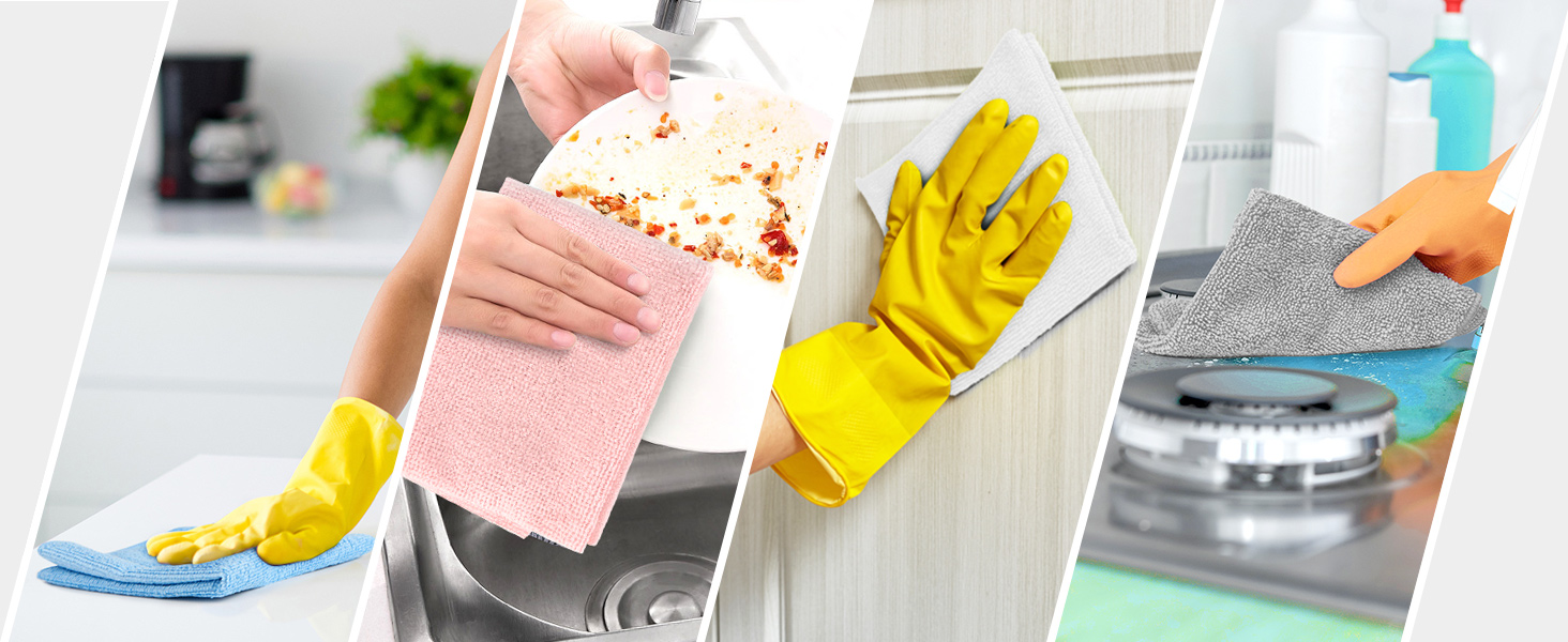 AIDEA Microfiber Cleaning Cloth Roll, Grey 75PK, Reusable Paper Towels Tear Away Cloth, Microfiber Towels for Cars, Wash Cloths, Lint Free Rags for House, Kitchen,Window,Cleaning Supplies 11.5