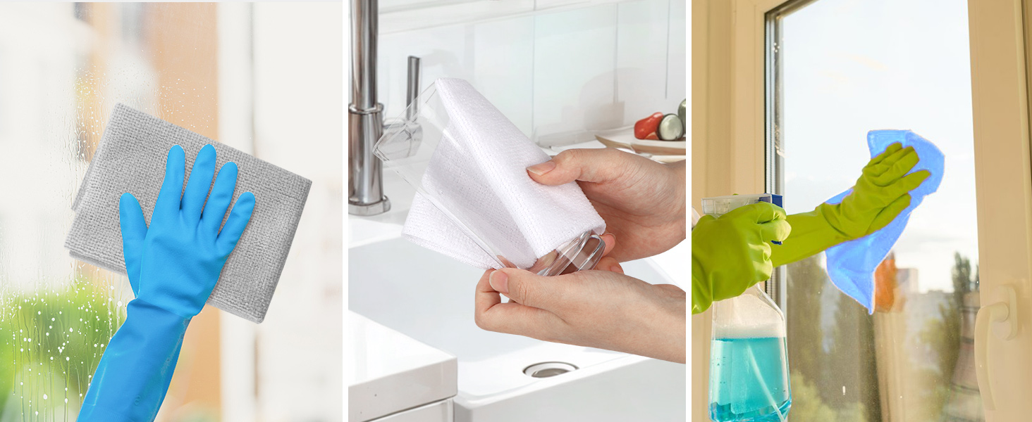 AIDEA Microfiber Cleaning Cloth Roll, Grey 75PK, Reusable Paper Towels Tear Away Cloth, Microfiber Towels for Cars, Wash Cloths, Lint Free Rags for House, Kitchen,Window,Cleaning Supplies 11.5