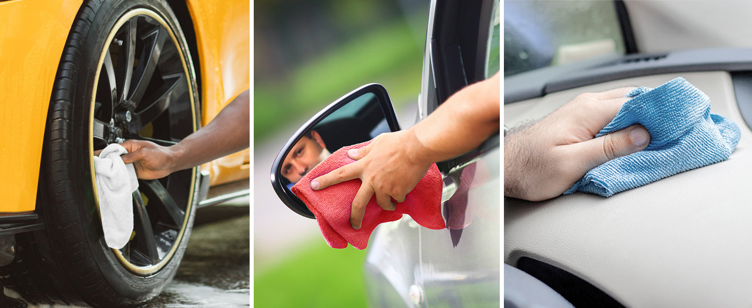 AIDEA Microfiber Cleaning Cloth Roll, Blue Shop Towels 55 Sheets Washable, Microfiber Towels for Cars, Blue Rags Reusable Paper Towel for Automotive, Workshop, House, Kitchen, Cleaning Supplies11×9