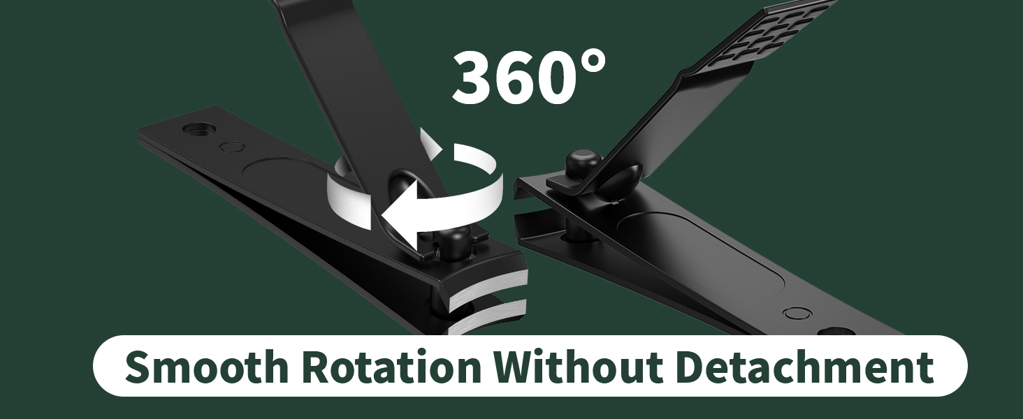 German Nail Clippers for Men, VANWIN Nail Clipper Set (4-Pack) Ultra Sharp Matte Stainless Steel Fingernail & Toenail Clippers with Glass Nail File, Nail Cutter Stocking Stuffers for Men Women Black