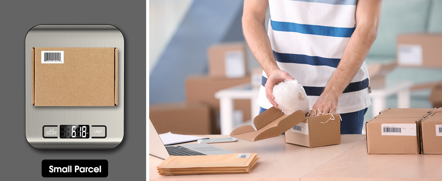 Mik-Nana Food Scale, 22lb Digital Kitchen Scale Weight Grams and Ounces for Baking Cooking Coffee Package Postage, 6 Units with Tare Function, LCD Display, Easy Clean Stainless Steel