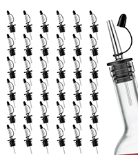 Liquor Pour Spout,Pour Spout for Liquor Bottles,Automatic Olive Oil Dispenser Spout,liquor dispenser,Olive Oil Spout,liquor bottle pourers Alcohol Wine Syrup Home Bar Accessories (Sliver, 12 Pack)