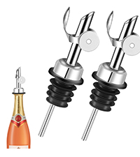 Liquor Pour Spout,Pour Spout for Liquor Bottles,Automatic Olive Oil Dispenser Spout,liquor dispenser,Olive Oil Spout,liquor bottle pourers Alcohol Wine Syrup Home Bar Accessories (Sliver, 12 Pack)