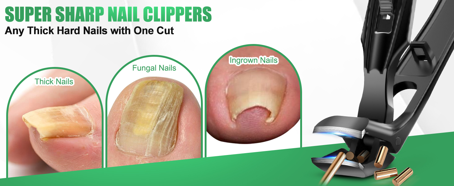 2026 Toenail Clippers for Thick Toenails for Seniors, Angled Head Large Toe Nail Clippers for Men with Wide Jaw Opening, Sharp Heavy Duty Fingernail Clipper Cutter with Catcher Long Handle