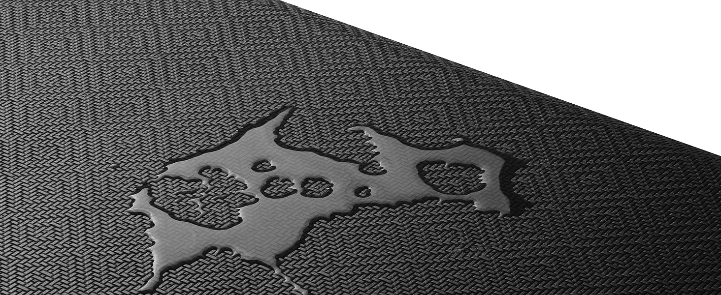 Mattitude Kitchen Mat Cushioned Anti-Fatigue Floor Mat Water Resistant Non-Slip Mats and Rugs Standing and Comfort Desk Mats for House Sink Office Laundry (Black, 17.3