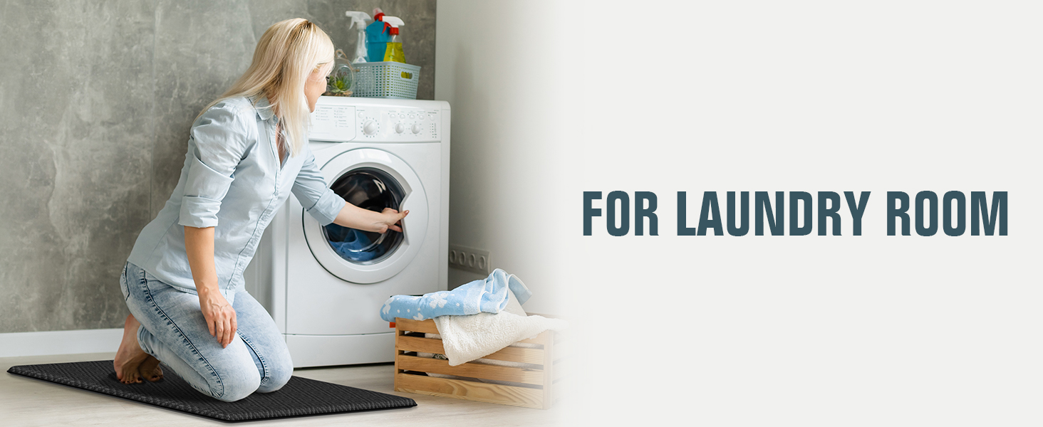 Mattitude Kitchen Mat 2PCS Kitchen Rugs Cushioned Anti-Fatigue Rug Waterproof Standing Desk Mat Kitchen Mats for Floor Kitchen Rug Set for Kitchen, Sink, Office 17.3