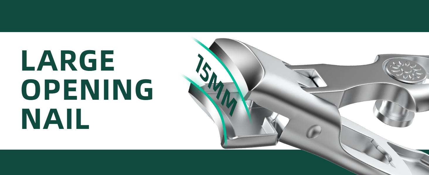 German Nail Clippers for Men Thick Nails, VANWIN Toenail Clippers for Seniors Large Wide Jaw Opening, Heavy Duty No Splash Fingernail Clipper with Safety Lock Nail Clippers with Catcher for Women