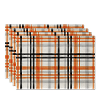 Artoid Mode Brown Poppy Floral Round Table Wedge Placemats Set of 4, Seasonal Kitchen Dining Table Decoration for Indoor Party Home