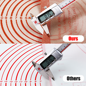 Silicone Pastry Mat 36x24 Inch Nonstick Baking Mat -Perfect for Dough, Pastry, Dough Rolling, Kneading Board, Pie Crust, Fondant, Pasta/Pizza, Kitchen Counter Mat