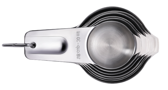 Measuring Cups, AMOHEE 7PCS Stainless Steel Measuring Cups with a Storage Bag for Cooking & Baking, Dishwasher Safe