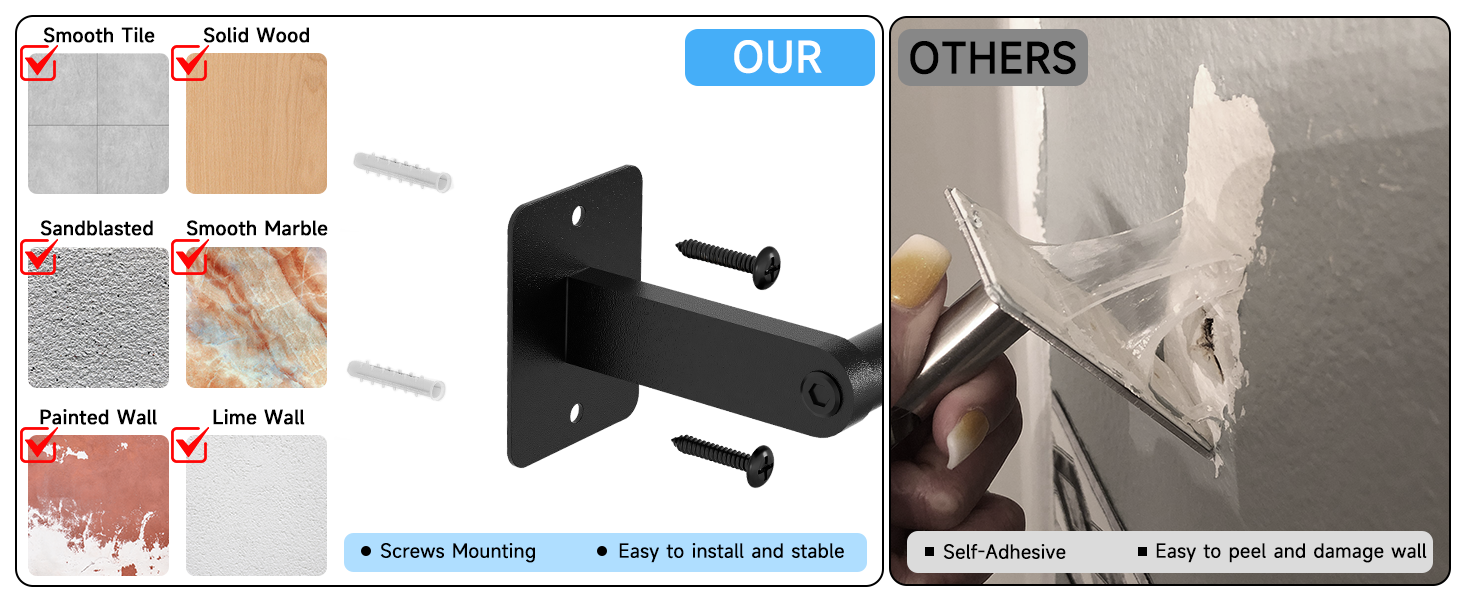 Matte Black Bathroom Accessories Set, KLJKPA 4 Pieces Bathroom Hardware Set, 24 inch Towel Bar, Towel Racks for Bathroom, Robe Towel Hooks, Toilet Paper Holder Wall Mounted