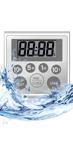 Square 60 Minute Mechanical Kitchen Timer - Visual Kitchen Cooking Timer Clock with Loud Alarm - No Batteries Required-Manual Countdown Timer for Classroom, Home, Study and Cooking (White)