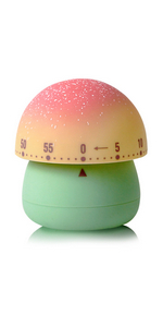 Square 60 Minute Mechanical Kitchen Timer - Visual Kitchen Cooking Timer Clock with Loud Alarm - No Batteries Required-Manual Countdown Timer for Classroom, Home, Study and Cooking (White)