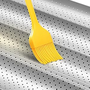 Baguette Bread Pan, Premium Nonstick Perforated Baguette Pan for French Bread Baking, 4 Loaves Baguette Baking Tray for Sourdough, Italian Bread, Perfect for Creating Crisp Golden-Brown Crust