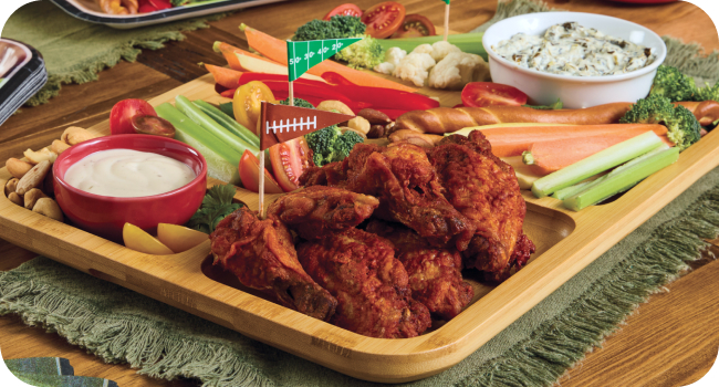 Farberware Build-A-Board Bamboo Cutting Board with Single Storage Compartment, Clear Locking Lid, Black Handles, Perfect for Charcuterie & Snacks