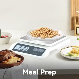 13lb/0.1g Precision Digital Food Scale - Meal Prep Kitchen Baking & Espresso Coffee - Gram Scale with Stainless Steel Platform & LCD Display