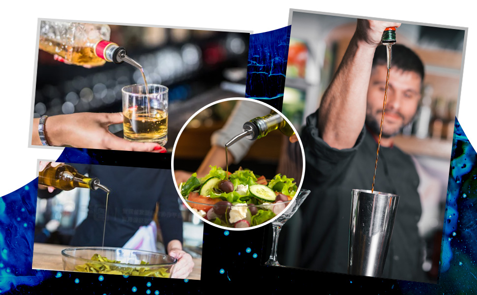 80 Pack Stainless Steel Bottle Pourers Tapered Liquor Pourers with Rubber Dust Caps Tapered Pour Spouts for Liquor Bottles Vinegar Bottle Dispenser for Wine Oil Beer Drink Water Bar Supplies