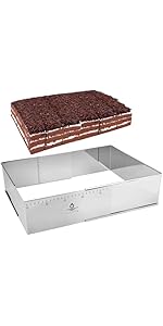 3Pcs Cake Molds for Baking, Stainless Steel Mousse Cake Rings, Mousse Ring Mold Round for Bakeware Tools-4/6/8in (2.36''H)